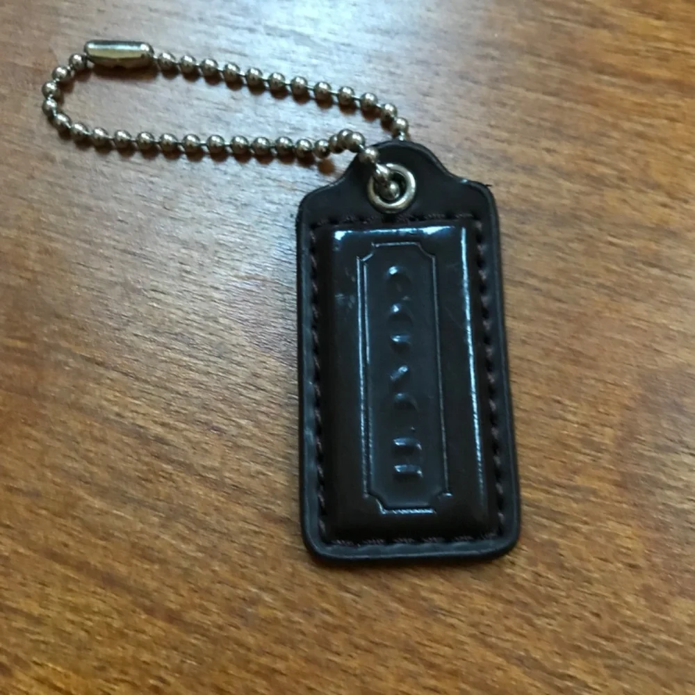 Coach Dark Brown Bag Tag/Hang Tag